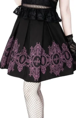 Plisowana spódnica z barokowym wzorem z monogramem-Restyle Discount