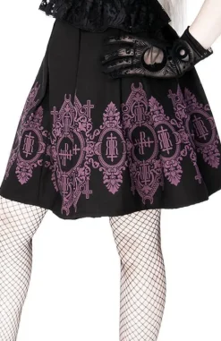 Plisowana spódnica z barokowym wzorem z monogramem-Restyle Discount