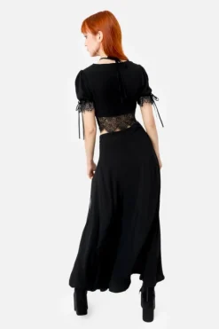 RHODANTHE spódnica z wiskozy maxi-Restyle Outlet
