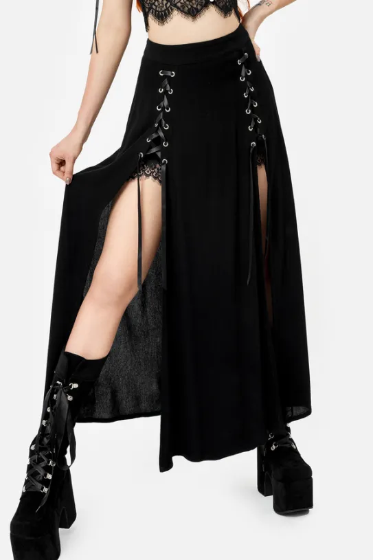 RHODANTHE spódnica z wiskozy maxi-Restyle Outlet