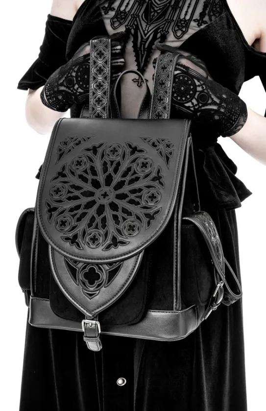 Rosarium Backpack Gotycki plecak z rozetą-Restyle Online