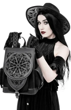 Rosarium Backpack Gotycki plecak z rozetą-Restyle Online
