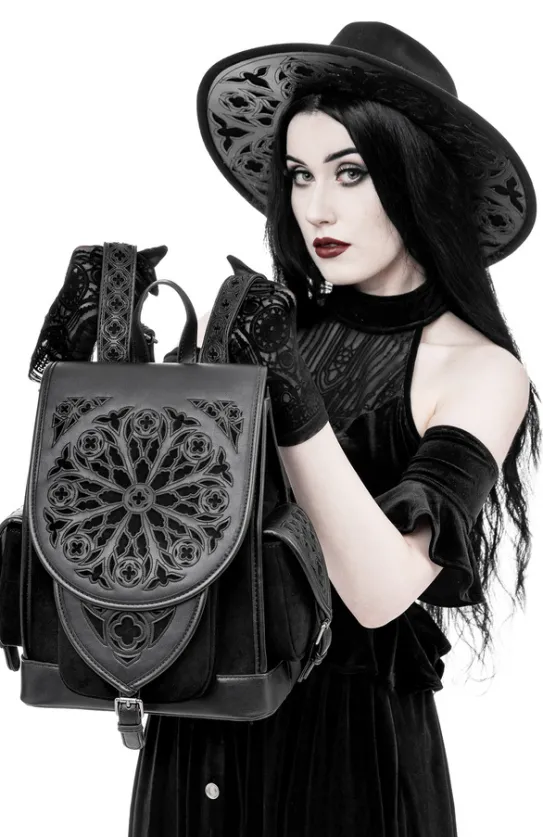 Rosarium Backpack Gotycki plecak z rozetą-Restyle Online