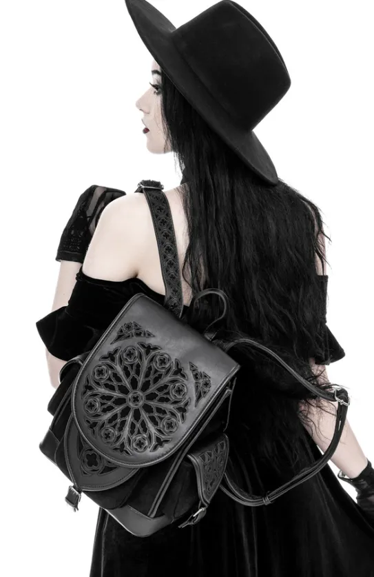 Rosarium Backpack Gotycki plecak z rozetą-Restyle Online