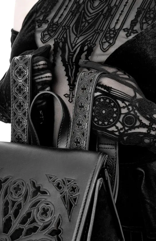 Rosarium Backpack Gotycki plecak z rozetą-Restyle Online