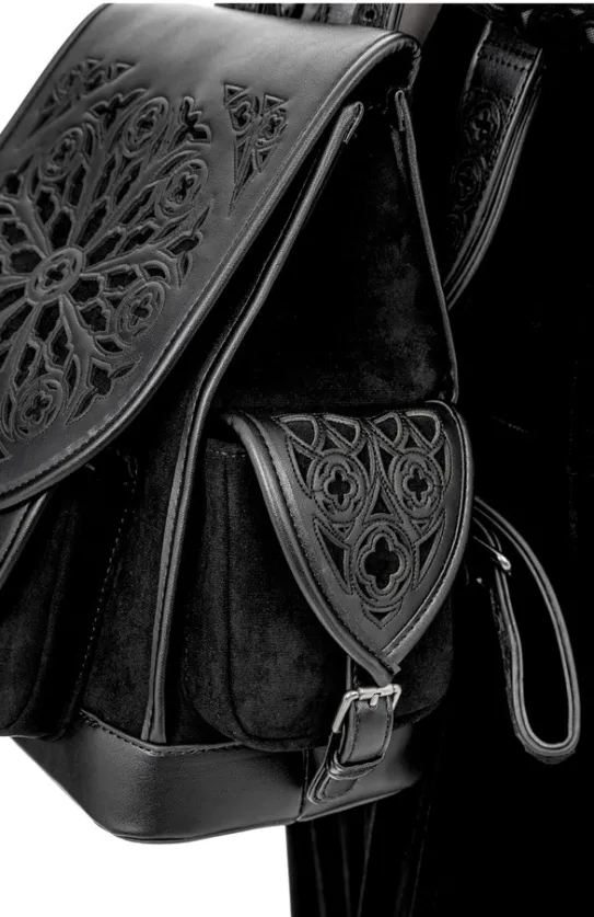 Rosarium Backpack Gotycki plecak z rozetą-Restyle Online