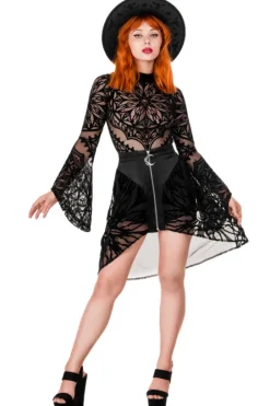 ROSARIUM BODYSUIT Body z rozszerzanymi rękawami i rozetą-Restyle Online