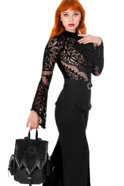 ROSARIUM BODYSUIT Body z rozszerzanymi rękawami i rozetą-Restyle Online