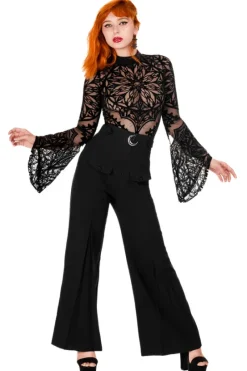 ROSARIUM BODYSUIT Body z rozszerzanymi rękawami i rozetą-Restyle Online