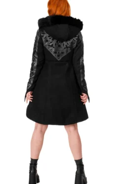 ROSARIUM COAT zamszowy płaszcz w motywy katedralne-Restyle Clearance
