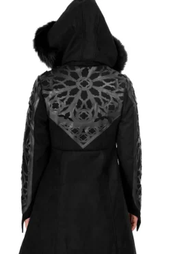 ROSARIUM COAT zamszowy płaszcz w motywy katedralne-Restyle Clearance