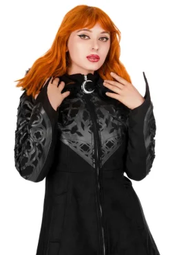 ROSARIUM COAT zamszowy płaszcz w motywy katedralne-Restyle Clearance