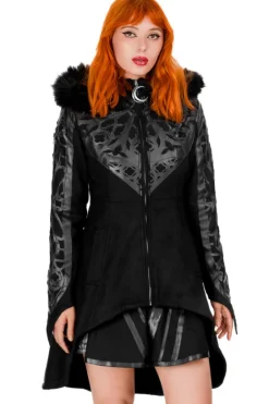 ROSARIUM COAT zamszowy płaszcz w motywy katedralne-Restyle Clearance