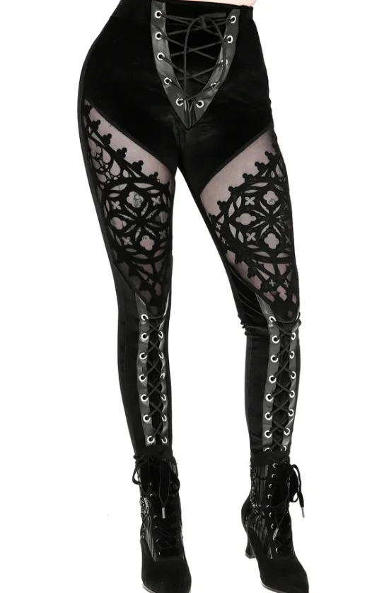 ROSARIUM Flocked Leggings-Restyle Outlet
