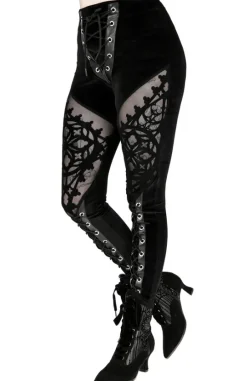 ROSARIUM Flocked Leggings-Restyle Outlet