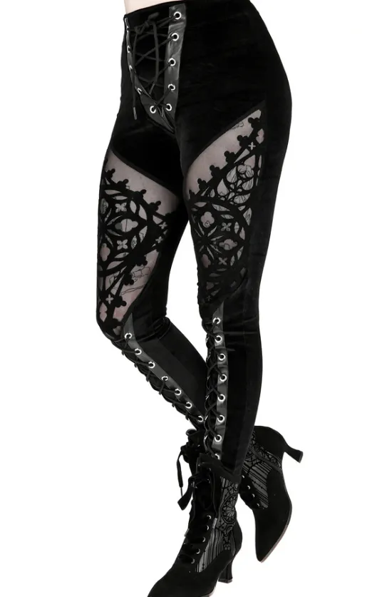 ROSARIUM Flocked Leggings-Restyle Outlet