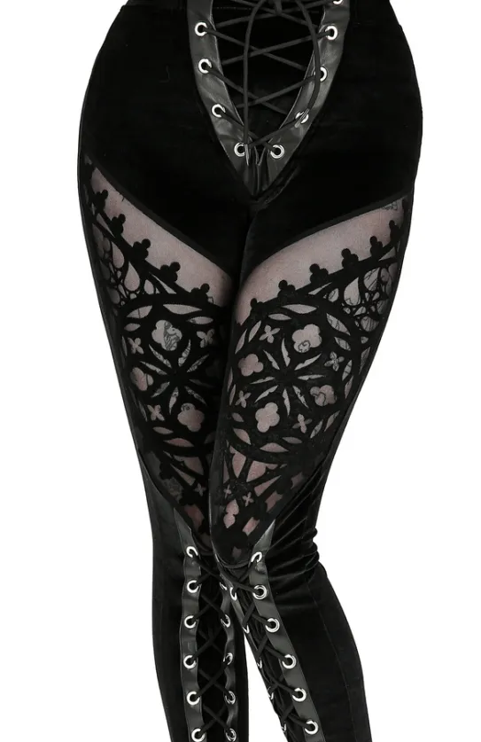 ROSARIUM Flocked Leggings-Restyle Outlet