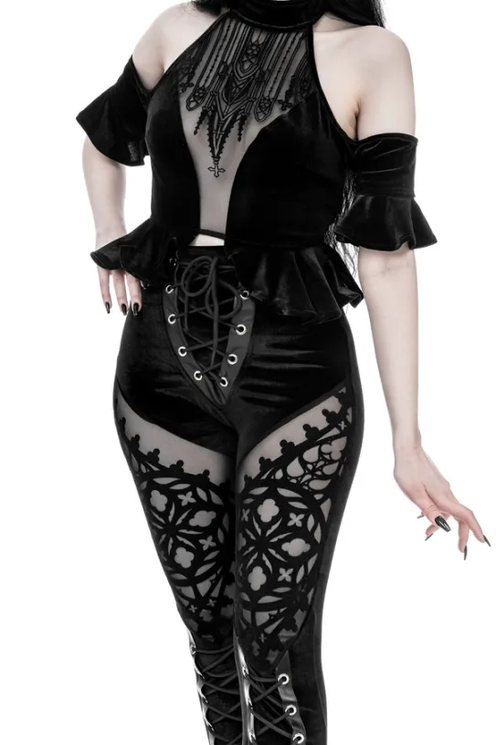ROSARIUM Flocked Leggings-Restyle Outlet