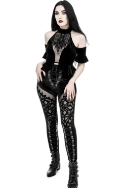 ROSARIUM Flocked Leggings-Restyle Outlet
