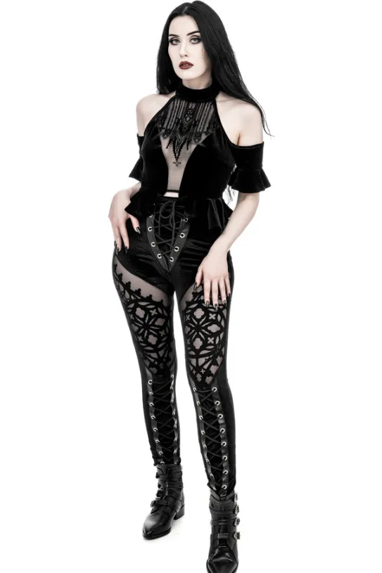 ROSARIUM Flocked Leggings-Restyle Outlet