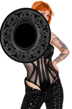 ROSARIUM LASER CUT HAT, cathedral wide brim hat-Restyle Discount