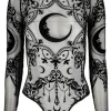 Siateczkowe body z księżycem CRESCENT BODYSUIT-Restyle Clearance