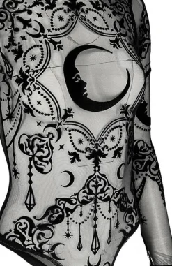 Siateczkowe body z księżycem CRESCENT BODYSUIT-Restyle Clearance