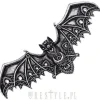 Srebrna gotycka spinka do włosów, ażurowy nietoperz "LACE BAT SILVER HAIRCLIP"-Restyle Hot