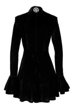 Sukienka aksamitna DRACULINA DRESS z głębokim dekoltem-Restyle Online