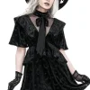 Sukienka gotycka DEVOURED DRESS z kokardą-Restyle Fashion