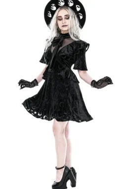 Sukienka gotycka DEVOURED DRESS z kokardą-Restyle Fashion
