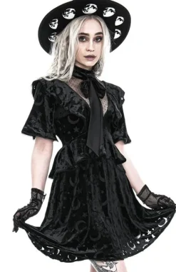 Sukienka gotycka DEVOURED DRESS z kokardą-Restyle Fashion