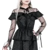 Sukienka gotycka ZOE DRESS żakardowa z falbanami-Restyle Clearance