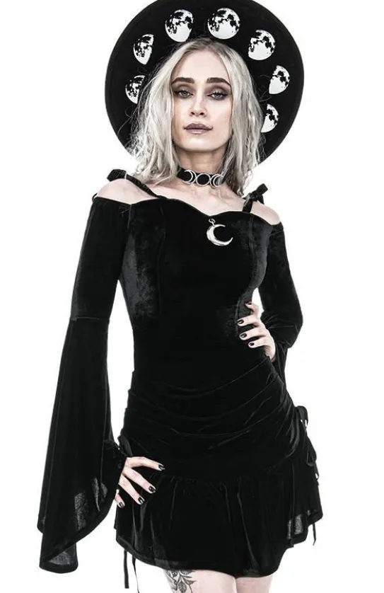 Sukienka z dekoltem serduszko LUCRETIA drapowana-Restyle Clearance