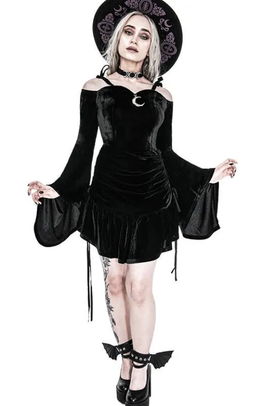 Sukienka z dekoltem serduszko LUCRETIA drapowana-Restyle Clearance