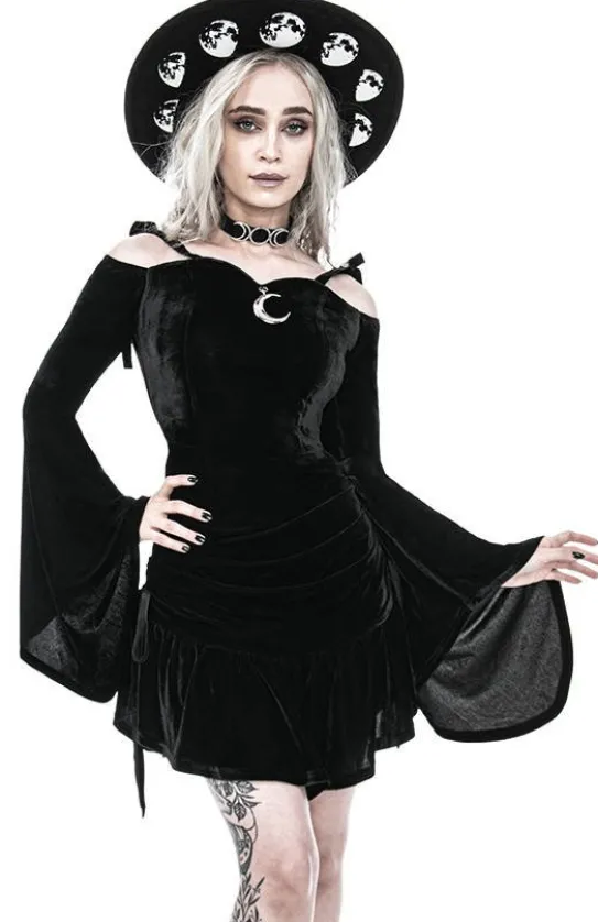 Sukienka z dekoltem serduszko LUCRETIA drapowana-Restyle Clearance