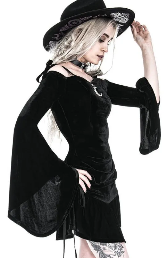 Sukienka z dekoltem serduszko LUCRETIA drapowana-Restyle Clearance