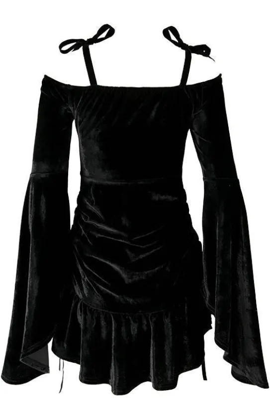 Sukienka z dekoltem serduszko LUCRETIA drapowana-Restyle Clearance