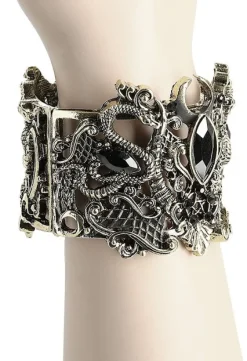 Szeroka Złota Bransoleta Snake wąż-Restyle Hot