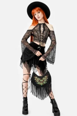 TANGLED VINES TOREBKA Z FRĘDZLAMI-Restyle Discount