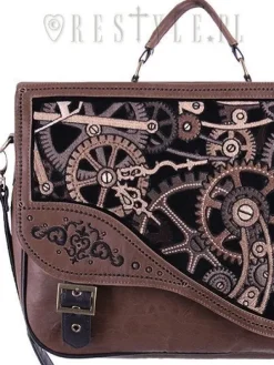 Teczka brązowa steampunkowa torba "BROWN MECHANISM"-Restyle Hot