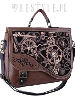 Teczka brązowa steampunkowa torba