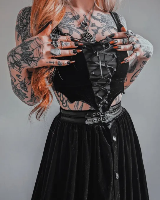 TOP BATWING LACE UP-Restyle Best