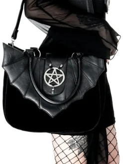 Torebka gotycka "OMINOUS BAG" nietoperz i pentagram-Restyle Best