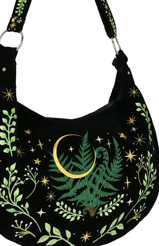 Torebka HERBAL hobo Bag Haftowana Paproć-Restyle Online