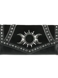 TRIPLE GODDESS podłużny portfel z księżycem i słońcem-Restyle Discount