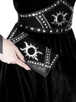 TRIPLE GODDESS podłużny portfel z księżycem i słońcem-Restyle Discount