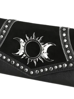 TRIPLE GODDESS podłużny portfel z księżycem i słońcem-Restyle Discount