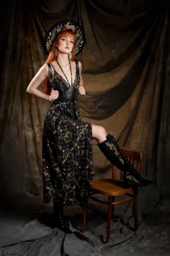 WILDERWOOD sukienka maxi z wiskozy-Restyle Best