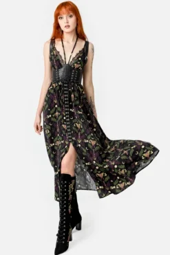 WILDERWOOD sukienka maxi z wiskozy-Restyle Best